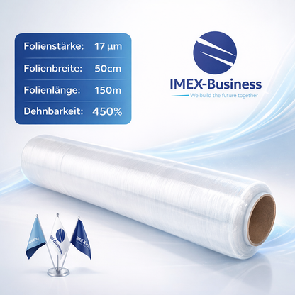 PE Stretchfolie / Hand / 17 µm /	50cm / 150m