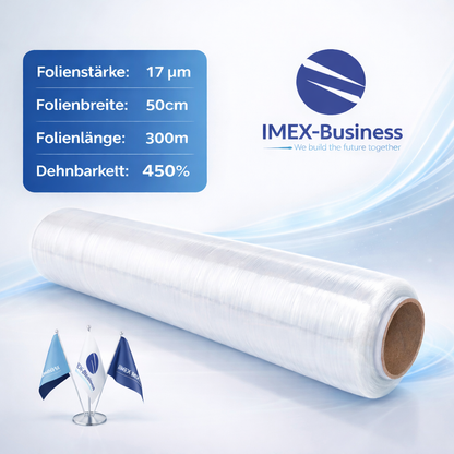 PE Stretchfolie / Hand / 17 µm /	50cm / 300m